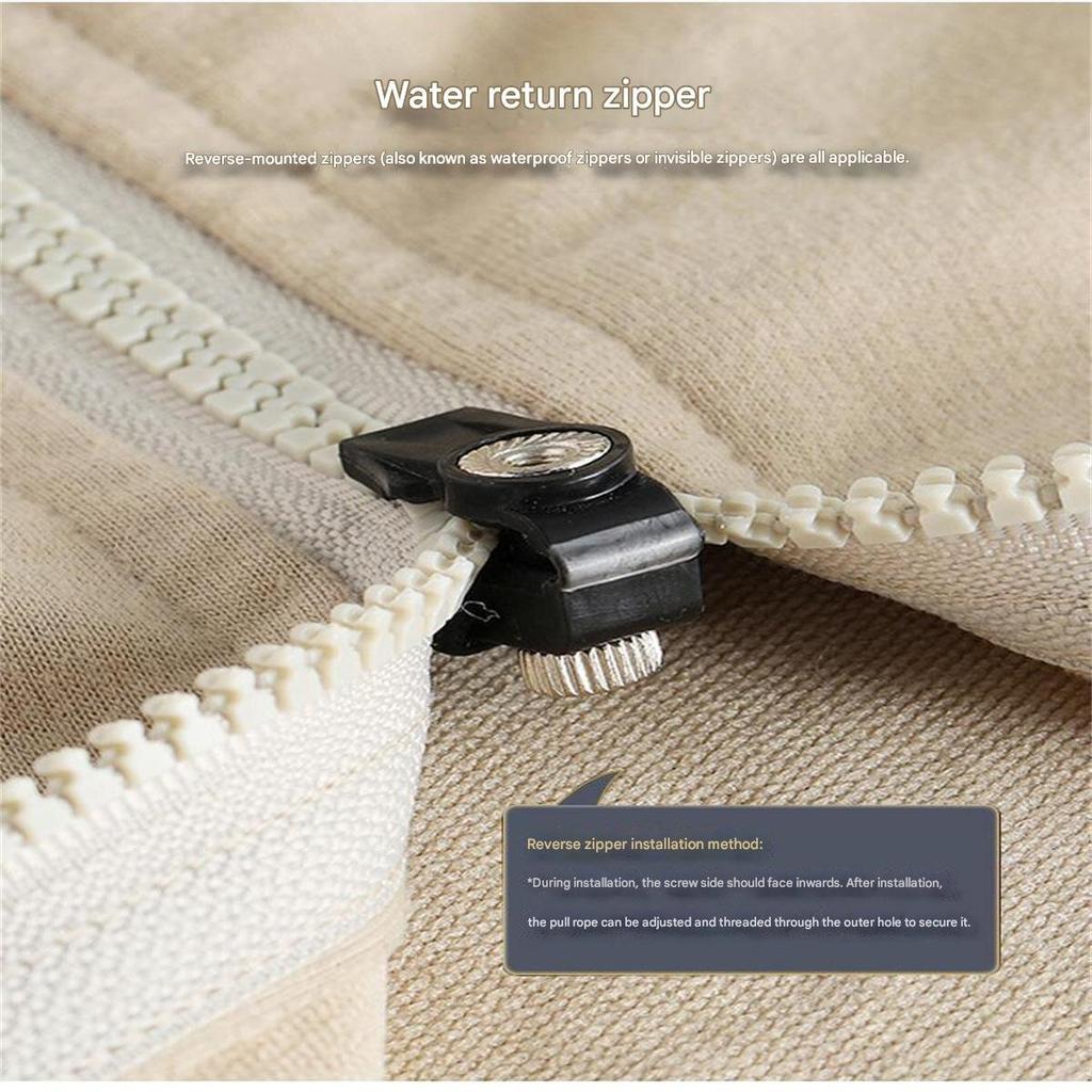 A 3-pack of Zipper Repair Kits (small, Medium, and Large Sizes) with Detachable Universal Zipper Heads for Replacing Zippers In