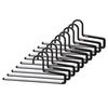 Basic Slacks Hanger Set of 10 [Shinko Hanger Official] F-Fit Stop Bar Set of 10 | Slacks, Pants, Trousers, Scarves, Stoles, Non-Slip Slim Skirts, Blac