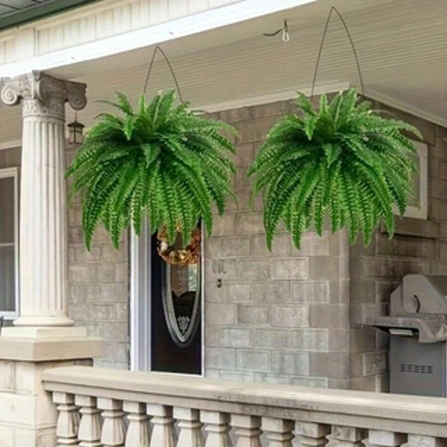 Artificial Boston Fern Floral Arrangement - 18-head Leaf Grass Decoration