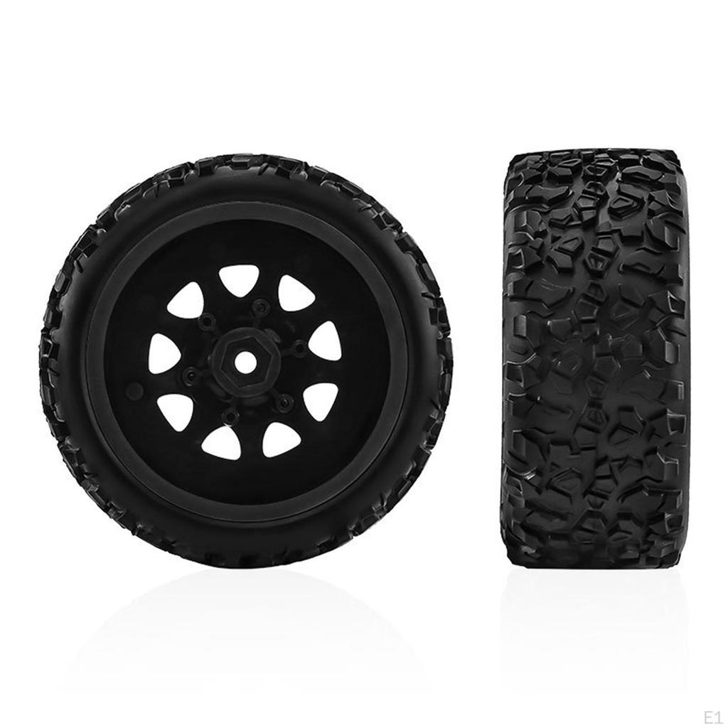 4 Pieces 1/10 RC Truck Wheels and Tires Accessories Spare Parts High Performance Durability Car
