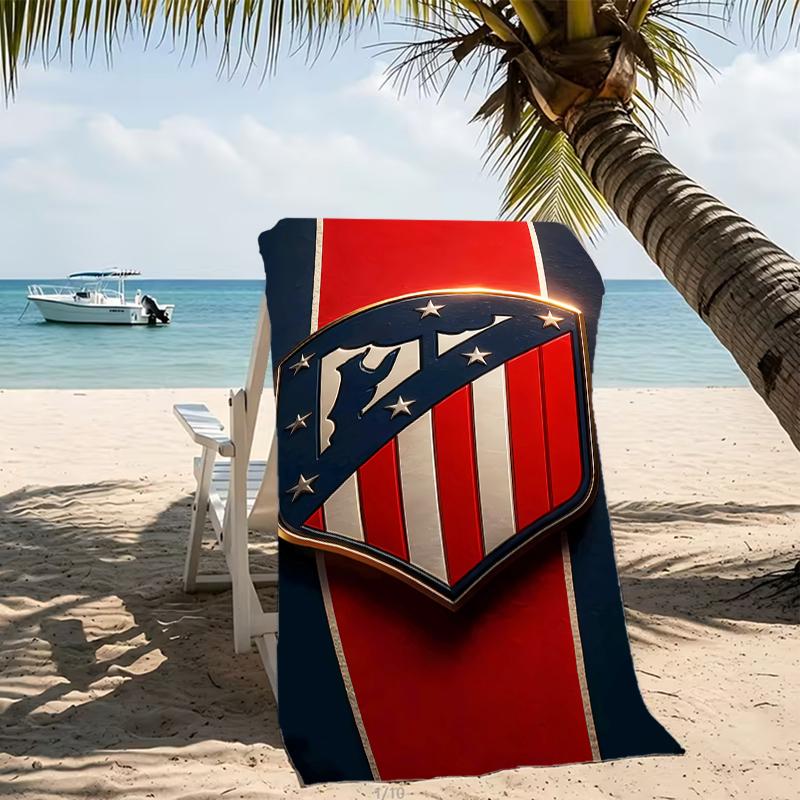 Beach Towel with Atlético Madrid Logo Pattern - Soft,absorbent,machine Washable Lightweight&Modern,swimming,Travel Essentials