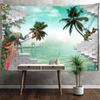 Tapiserie de Perete Peisaj Oceanic cu Păun Estetic Boem Cameră Hippie Living Decor Acasă Fundal