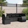 VidaXL Garden Lounge Set with Cushions 5 Pcs, Patio Sofas, Patio Furniture Set, Outdoor Furniture, Black 3253702