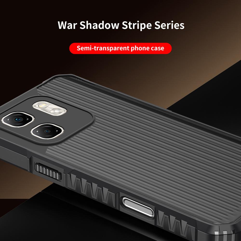 KEYSION Heavy Duty Shockproof Phone Case for Infinix Hot 50i Soft Silicone+PC Translucent Matte Back Cover for Infinix Smart 9