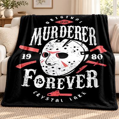 Friday the 13th Blanket Flannel Blanket Soft Cozy Plush Throw for Sofa Bed Lightweight Home Decoration Outdoor Camping