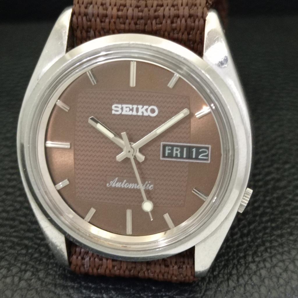 Seiko AUTOMATIC JAPAN 7S26A MENS VINTAGE BROWN COLOR DIAL WATCH A701390-5 R206a-a701390