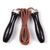 Solid Wood Handle Cowhide Jump Rope