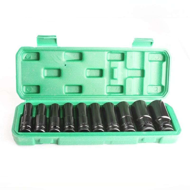 

10Pcs of Extended Socket Head Electric Socket Set Telescopic Socket Head Automotive Maintenance Tool Hexagonal Extension