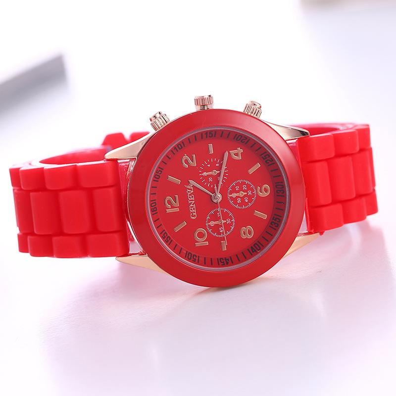 Silicone Watch Fashionable and Beautiful Color Jelly Student Sports Women's Watch