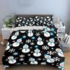 Snowman and Snowflake Pattern Bedding Duvet Cover Set Duvet Cover Pillowcases  (1*Duvet Cover 2*Pillowcases, without duvet insert)