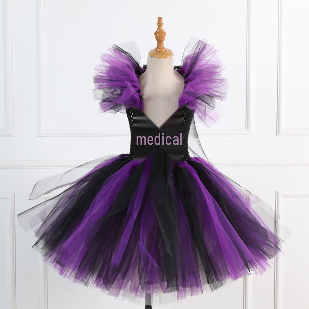2026 Halloween Kids' Purple Witch Cosplay Costume Set
