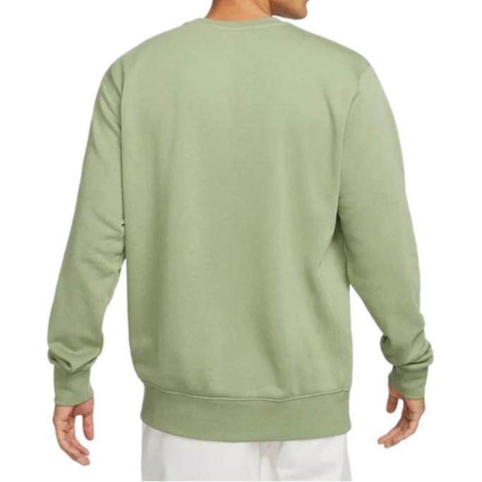 Nike Logo Fitted Crew Neck Long Sleeve Sweatshirt Men Tops Green BV2667-386