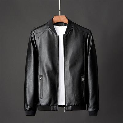 Spring and Autumn New Men's Pu Leather Jackets Daily Leisure Motorcycle Jackets Men's Leather Jackets