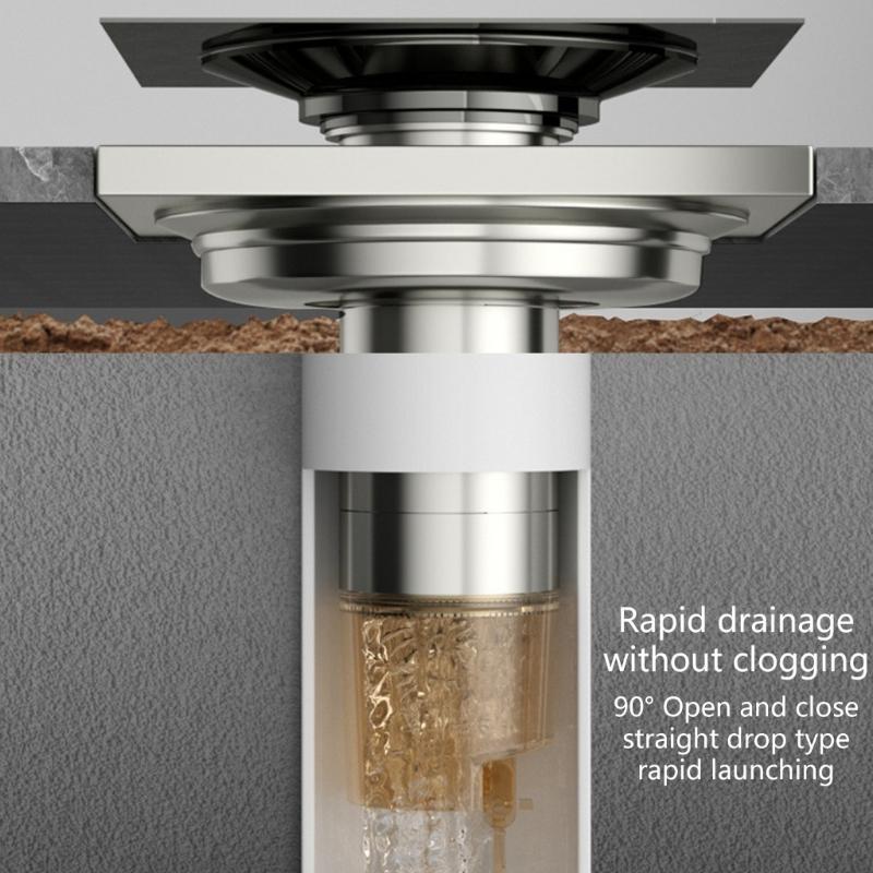 Practical Stainless Steel Floor Drain Insert Prevents Odor for Public Space