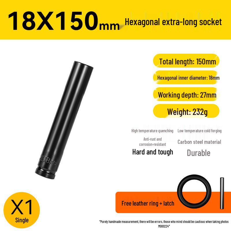 Set de socluri prelungite hexagonale pentru bormașină, pistol cu aer comprimat – Mărimi 8-34