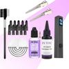 Professional UV Hair Extension Kit - Fast Curing Lamp with Invisible Glue, Remover & Comb for Lasting Hair & Lash Extensions