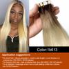 Cuticle Aligned Virgin Human Remy Hair Extension Tape in Double Drawn Blonde Human Tape Hair Extension Hair Vendors
