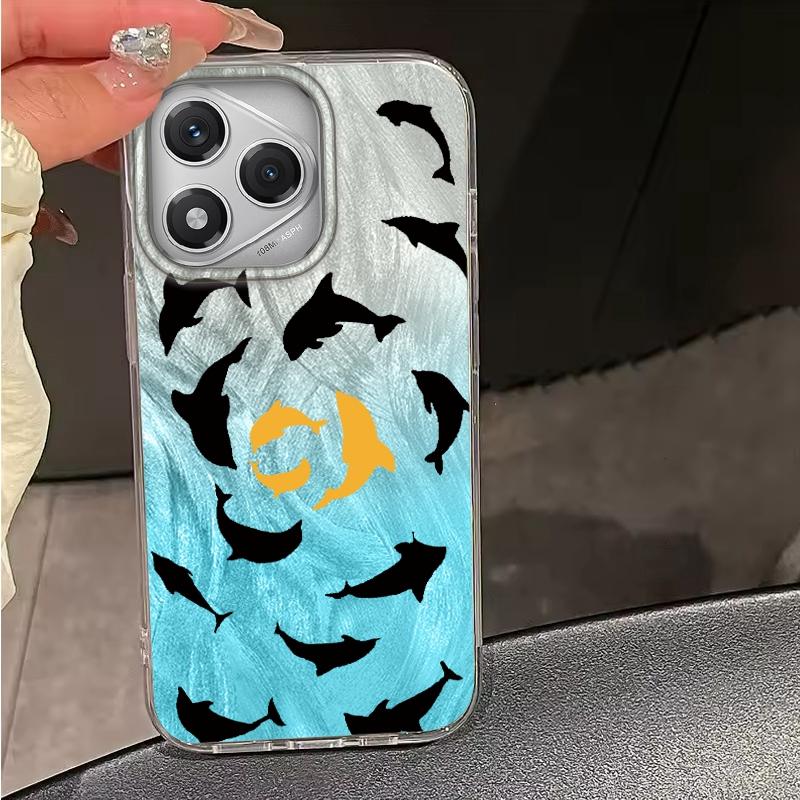 Cute Cartoon Cat Dolphin Girls Case For Honor 400 Pro X9c Magic7 Magic6 200 Lite Smart X9a X8a X8b X8c X7c X6c X8 Fundas Cover