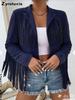 Damen Herbst Winter Neuer Stil Schlank Geschnitten Rüschen Langarm Mantel Jacke Warm Mode Elegant