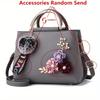 Chic 3D Flower Decor Tote Bag, Stylish Leather Single Crossbody Bags for Women's Handbag Shoulder Bag, Small Top Handle Purse