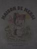 LA MAISON STUDIO Unisex Cutie Cat Pigment Smoky Short Sleeve T-Shirt Charcoal (Fcf2Ts418M)