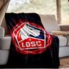 Lille Football Club Emblem Blanket Lightweight Ideal Bedding Blanket Perfect for Travel, Camping, Living Rooms, Offices, Sofas, Fan Christmas Gift