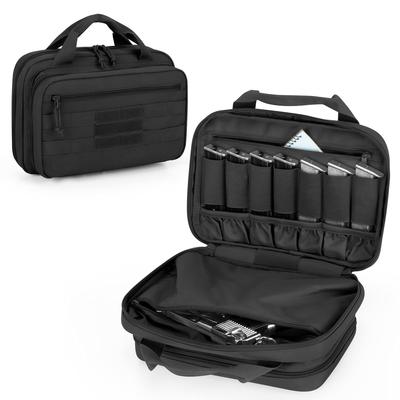 DSLEAF Handfeuerwaffenkoffer, 2-Pistolen-Tasche, Zubehör-Aufbewahrungstasche