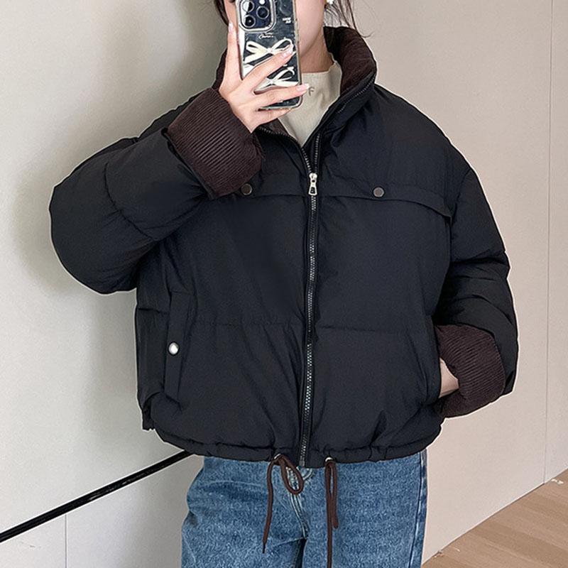 Модные короткие парки женские куртки зимние новые пальто женские утолщенные теплые свободные пуховые хлопковые куртки верхняя одежда