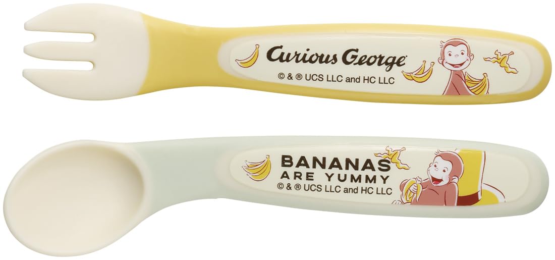 

Skater Spoon Fork Set 12cm Curious George Children s SFB2-A