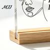 Desktop Spiritual Support Motivational Mental Health Decoration, Acrylic Sign with Wooden Stand, Quote Office Desk Decor, Inspirational Table Ornament