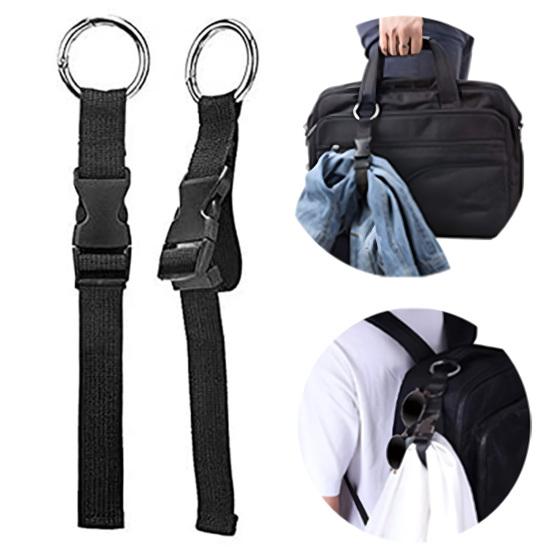 Adjustable Luggage Strap with Hooks & Buckle, Travel Carry Strap for Suitcase
