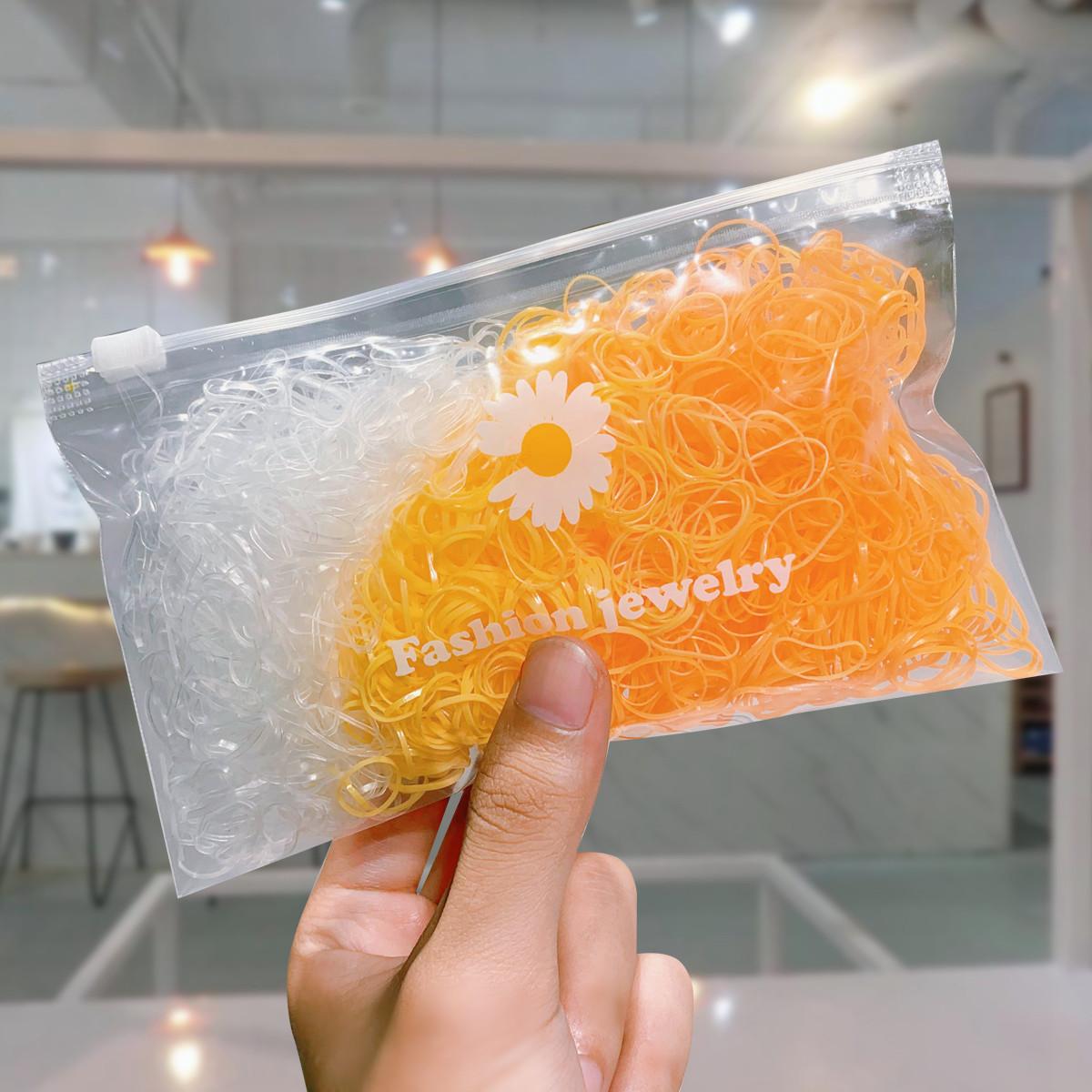 

Желейные градиентные маленькие одноразовые резинки для волос YANRONG, 1000 шт./упак., резинка для волос для девочек, держатель для хвоста, аксессуары для волос, резинки для волос