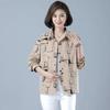 Middle-aged and elderly fashion loose large mother spring coat trench coat middle-aged and elderly coat women's foreign style coat