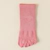 Five-fingered Socks for Women, Spring and Summer, Solid Color Cotton, Sweat-absorbing, Boneless, Anti-pilling, Split-toe Socks, Sports Short Socks