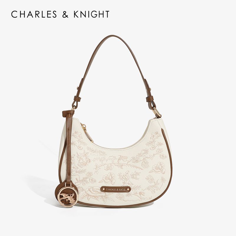 

[Супер Скидка] Ретро Сумка-полумесяц с вышивкой 2025 Новое поступление Летняя необычная Новая китайская сумка под мышкой Brown