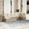 VidaXL Garden Lounge Set with Cushions 7 Pcs, Patio Sofas, Patio Furniture Set, Outdoor Furniture, Beige 3221677