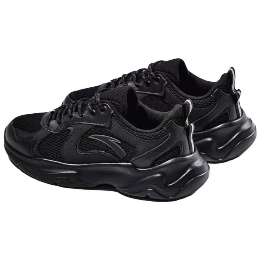 Anta Versatile Comfortable Wear-Resistant Low-Top Casual Shoes Men Sneakers Black 912428810-5
