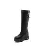 2026 new autumn and winter heightening boots British style but knee leather boots casual knight boots women