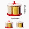 6 Grids Grain Dispenser Sealed Multi Compartment Rotating Rice Dispenser Moisture-Proof Space Saving Pantry Organizer