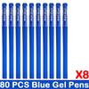 10/100 PCS Roise Retractable Gel Pens Set Black/Red/Blue Ink Ballpoint for Writing Refills Office School Supplies Stationery