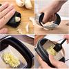 Kitchen Garlic Press Rocker 304 Stainless Steel Ergonomic Handle Garlic Mincer Slicer with Cleaning Brush Silicone Peeler