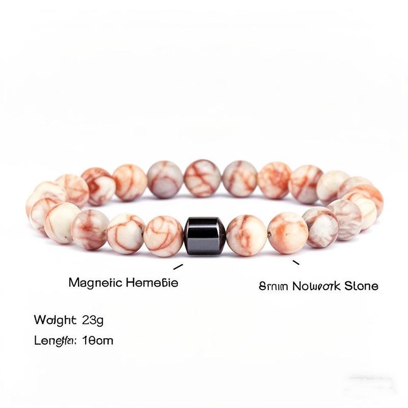 Black Stone Tiger Eye Magnetic Bead Bracelet