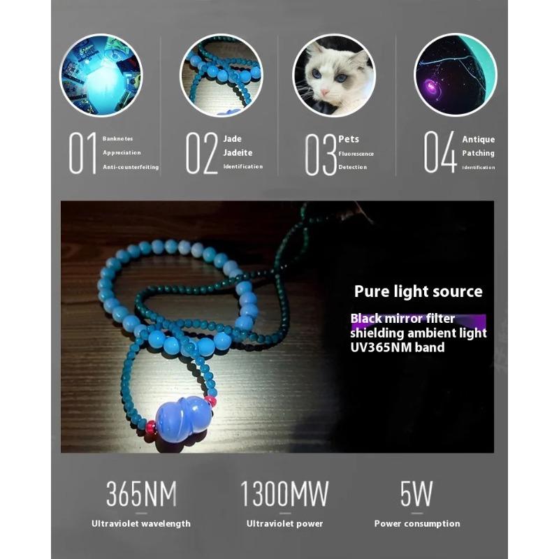 365/395nm UV Taschenlampe Wiederaufladbare Mini Violette Taschenlampe Tragbare Ultraviolette Katze Tinea Geld Erz Marker Inspektions-Taschenlampen
