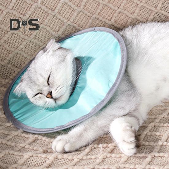 Weiches Katzenhalsband in Kegelform, verstellbarer Genesungskegel für kleine und große Katzen nach Operationen, um Lecken und Kratzen zu verhindern, wasserdichtes E-Schutzhalsband für Wunden