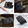 For Samsung Galaxy A53 5G Case CASEME C39 RFID Blocking Zipper Wallet Stand Leather Cover with Strap