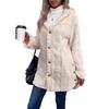 Womens Hooded Fleece Cardigan Long Sleeve Warm Oversized Coat Fall Winter Casual Outerwear
