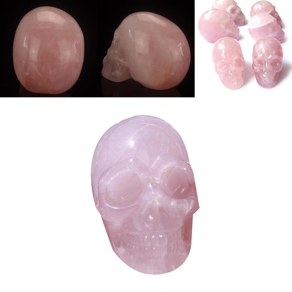 Pink Skull Handcrafted Figurine Unique Art Decoration For Living Room Office