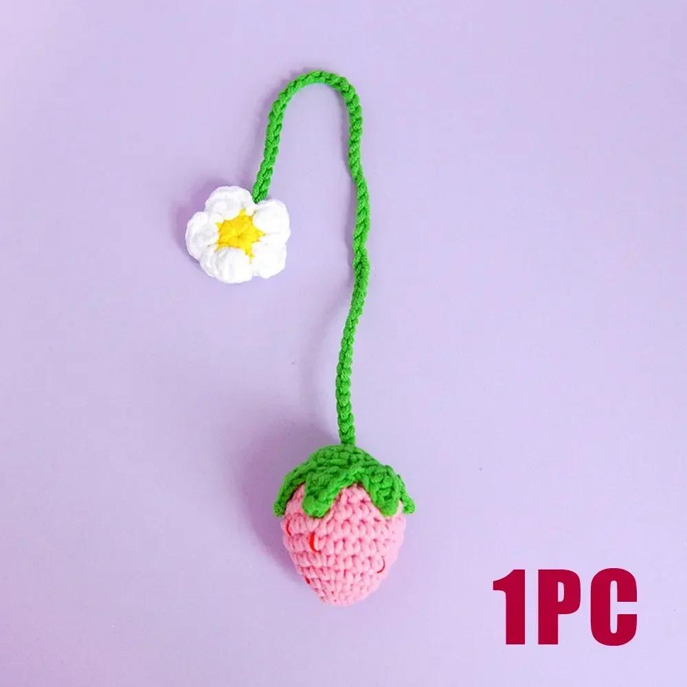1pc Universal Auto Interior Pendant Car Strawberry Styling Ornaments Car Rearview Mirror Decroative Lanyard Car Accessories