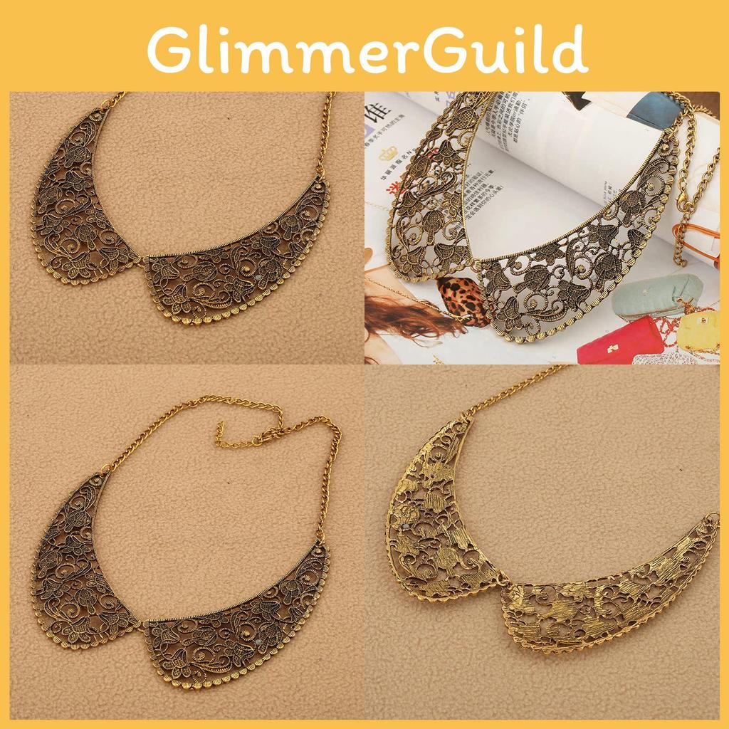 Carved Alloy Hollow Out Fashionable Temperament Collar Necklace Accessory