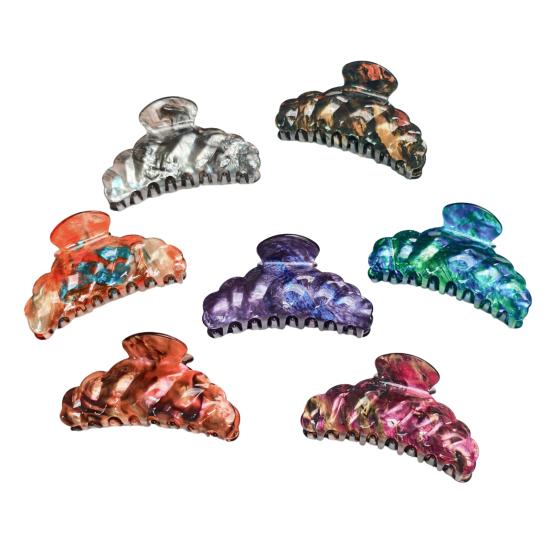 Hair Claw for Women Crescent Moon Shape Hair Clip Gradient Color Back Head